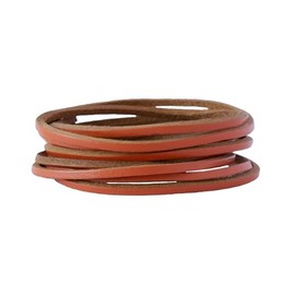 Cords Essentials 4MM Flat Genuine Leather Cord - Natural Leather Lacing - Strip Cord Braiding String for Jewelry Making Shoe Lace Braided Bracelets Necklaces Handbags Knife Sheaths Brown (Tan, 4 mm)