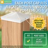 GreenLighting 6x6 Aluminum Pyramid Post Cap Cover (White 4 Pack)