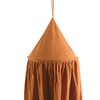 Brown Canopy Sheer Bedframe Mosquito Net Round Canopy House Decoration