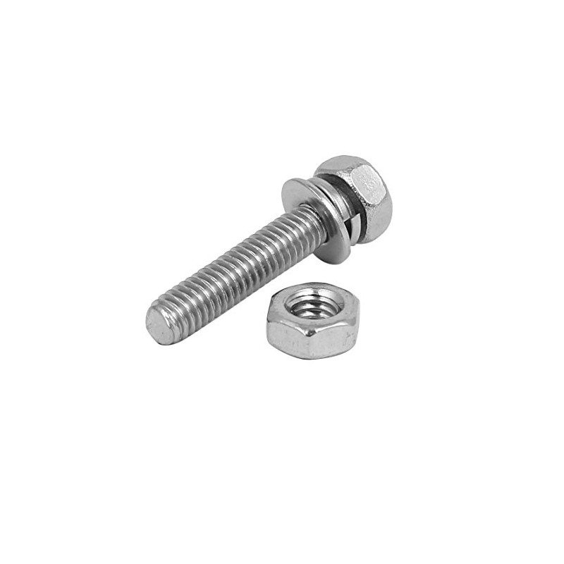 Sourcingmap M4 x 20mm 304 Stainless Steel Phillips Hex Head