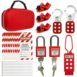 Young Dance Electrical Lockout Tagout Kit -Lock Out Tag Kits for OSHA Compliance with Hasps,Universal Circuit Breaker Locks, Loto Tags,Safety Padlock(2 Keys Per Lock) for Safe Electrical Lockouts