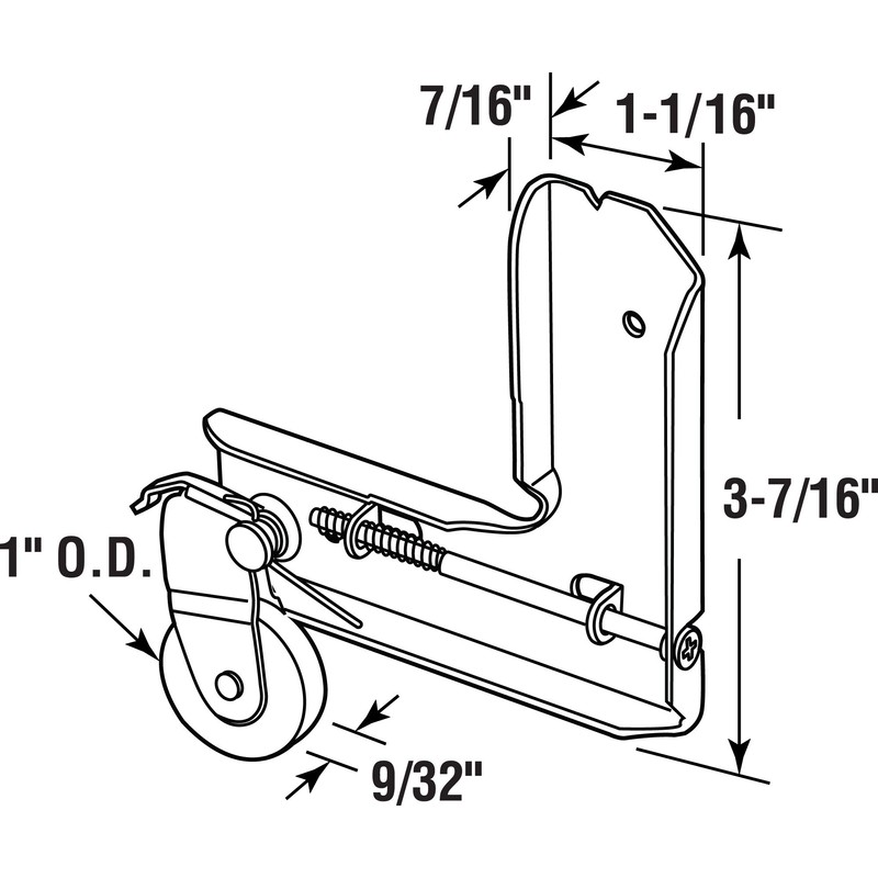 Prime-Line B 607 1 In. Screen Door Roller and Corner,