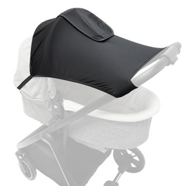 FEMONGY Sun sail pram UV protection 50+ pram sun sail - sun protection pram, sun protection for pram, sun sail buggy with viewing window, easy to install, black