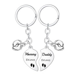 2025 New Parents Gifts New Mom Gifts for Dad Keychains Daddy to be Mummy to Be Keychain Mother's Day Fathers Day Gift First Time Mom Keychain First Time Dad Gift