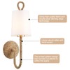 MhyTogn Natural Rattan Wall Sconce Set of 2, with Boho