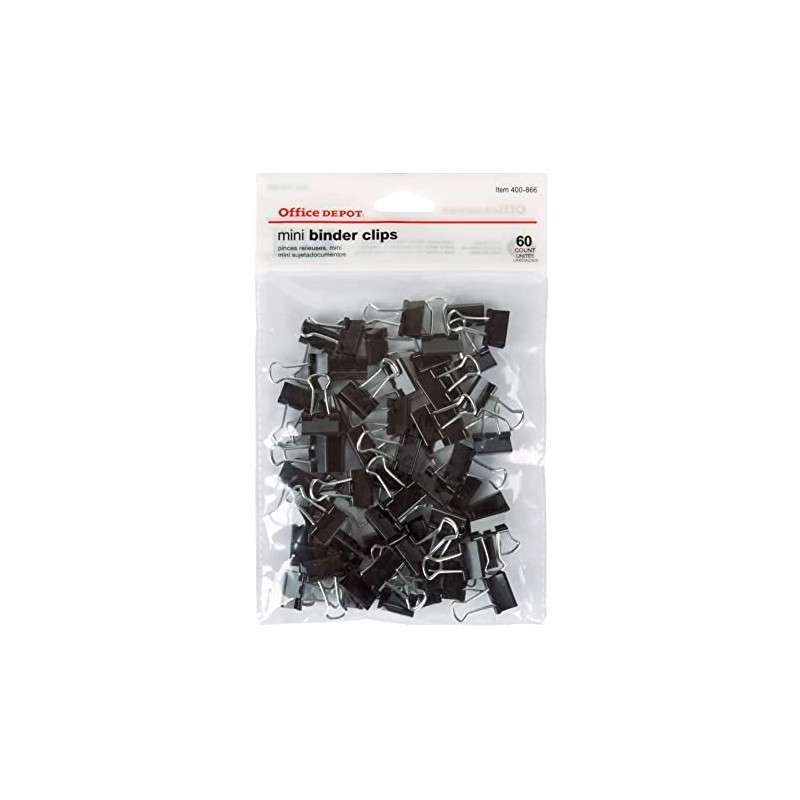 Office Depot® Brand Binder Clips, Mini, 9/16" Wide, 1/4" Capacity,