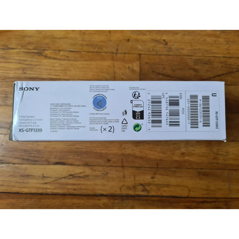 Sony - 3-way speakers XS-GTF1339