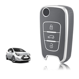 TOOMUME Key Case TPU Car Key Case Fits Hyundai i10 i20 i30 i40 ix20 ix30 ix35 Elantra Avante Kia Sportage Rio Ceed Picanto, Key Cover Protection Key Case - Flip Key