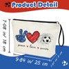 Virfuntaki Soccer Gifts for Her Soccer Zipper Makeup Bag Soccer