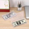 Hipiwe 2 Pack Plastic Cash Box Clear Currency Tray Rectangular