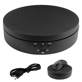 Socpuro Turntable, Rotary Display Stand, Small, Exhibition, Electric Rotary Stand, Diameter 5.4 inches (13.8 cm), 360 Degree Rotation, Small Electric Turntable, For Plastic