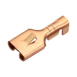 Heschen female spade quick splice crimp terminals 6.3mm crimp connector non insulated 100 pcs