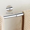 WNEBAHT Crystal Chrome Towel Bar, Silver Adjustable Bathroom Towel Holder