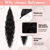 FLUFYMOOZ Ponytail Extension, Flexible Wrap Around Ponytail Extension Long Wavy