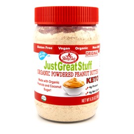 Betty Lou's 100% Organic Powdered Peanut Butter, Gluten Free, Vegan, Low Calorie, All Natural, High Protein, Deliciously Healthy, Just Add Water (6.35 Oz)