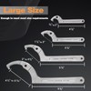 ATNHYING 12pcs Adjustable Spanner Wrench Sets with Replaceable Head, C-Shape