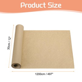 Rebower Kraft Wrapping Paper Roll, Poster Bulletin Board, [for Christmas Wrapping, Bouquet Flower Packing, Gift-Wrap] - 12 x 472 Inch / Deep Brown / 1 Roll