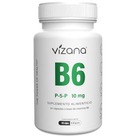 VIZANA NUTRITION | Vitamina B6 Forma Activa y Coenzimada (P-5-P/Piridoxal-5-Fosfato) en Cápsulas Veganas | (90 Cápsulas de 370 mg)