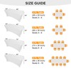 SEPARO Spandex Table Cover 1 Pack 6FT White Fitted Tablecloths,Washable