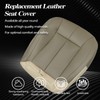 SecosAutoparts Front Driver Side Bottom Replacement Leather Seat Cover Tan