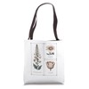 Foxglove Daisy Tulip Botanical Line Art Tote Bag