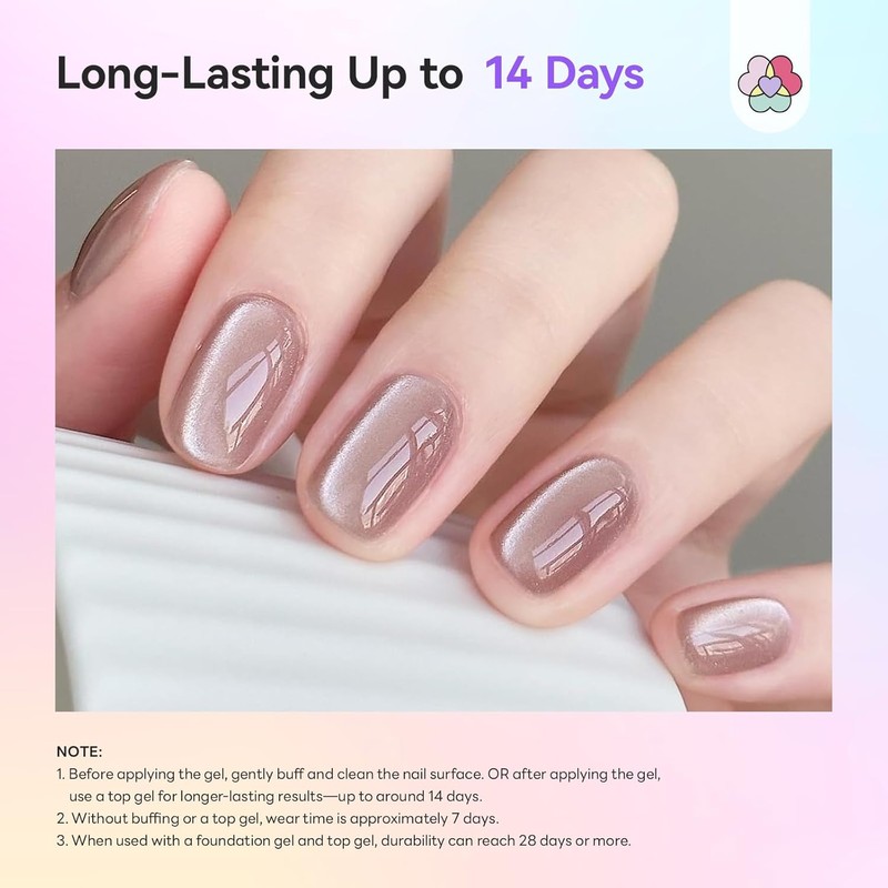 SAVILAND One-Step Gel Nail Polish Kit: Lilac Haze 5-In-1 Cat