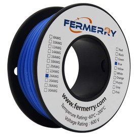 Fermerry Wire 12 Gauge Stranded Wire Kit Silicone Hook up Wire 25ft Each 6 Colors Flexible 12 AWG Electrical Tinned Copper Wire (6 Colors 25FT Each, 12AWG)