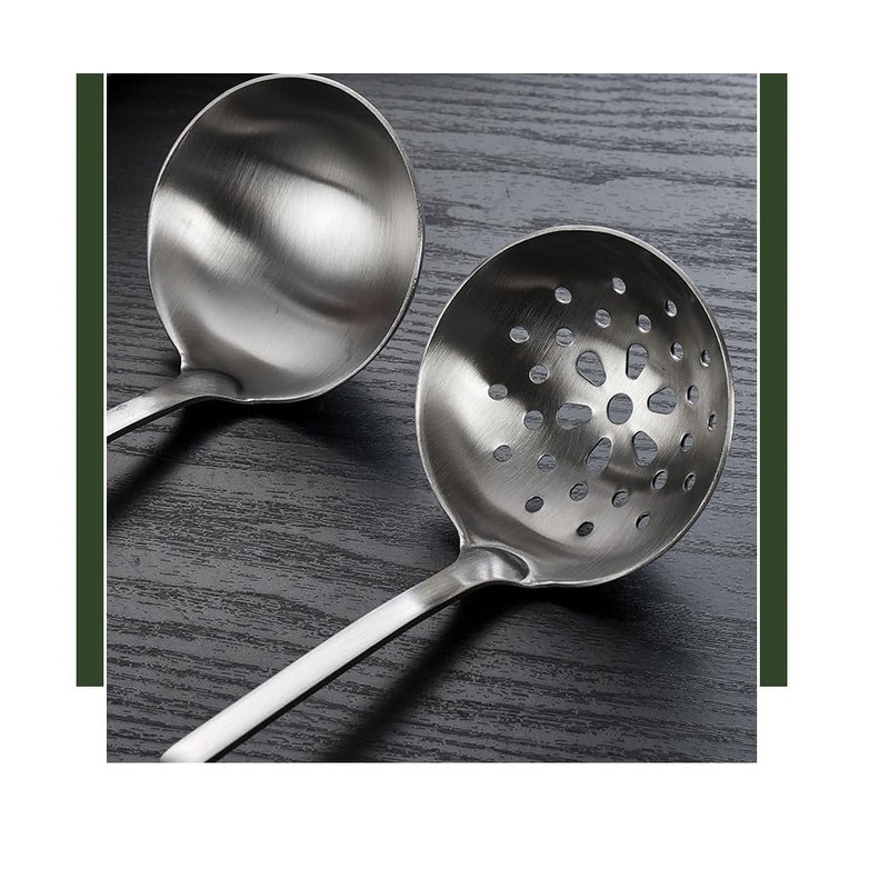Wall-Mounted Stainless Steel Hot Pot Soup Colander and Spoon, Durable