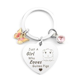 Bluckincle Guinea Pig Gifts for Women Girls Funny Keyrings for Women Guinea Pig Keyring Guinea Pig Gifts for Girls Birthday Gift for Guinea Pig Lovers