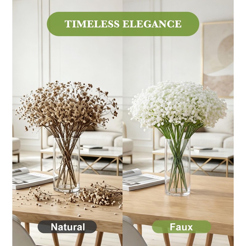 40 Pcs Babys Breath Artificial Flowers-Baby Breath Flowers Artificial Bulk