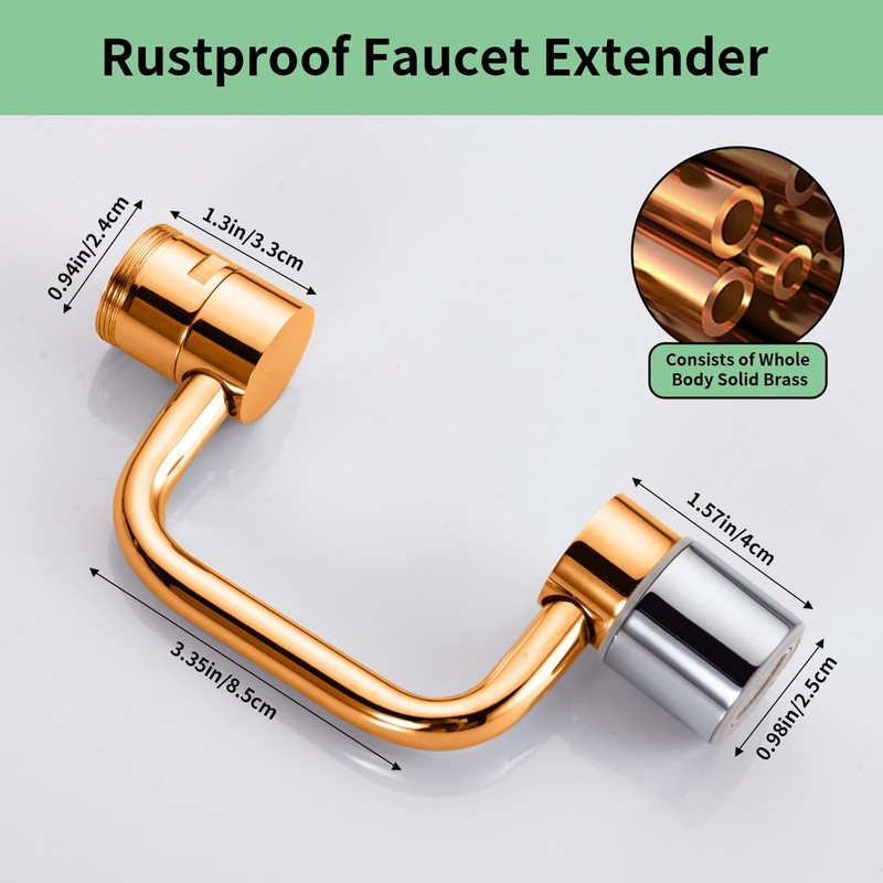 SELLO 1080° Swivel Faucet Extender, Sink Water Faucet Aerator with