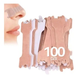 100PZS Tiras Nasales Antironquido Descanso Mejora Respiración F