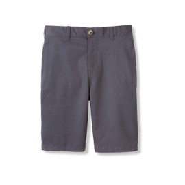 French Toast Boys' Adjustable Waist Flat Front Short, Grey, 10