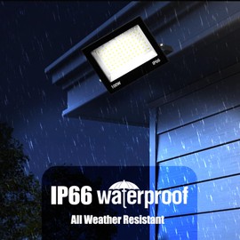 Probapro 50W LED Floodlight Outdoor - 5000LM Super Bright Security Light with 180° Adjustable Bracket & IP66 Waterproof Rating | Durable Outdoor Lighting for Gardens, Garages, Yards