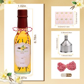 Encheng 5oz Hot Sauce Bottles with Lids,Clear Woozy Bottles with Shrink Capsules,Small Wine Making Bottles With Lids for Bottling,Empty 5oz Glass Vanilla Extract Bottles With Red Caps Set of 35