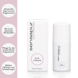 SENSAPUR Eye Cream Ultra Mild Anti-Ageing Gel Cream for Sensitive Skin of the Eye Environment 15 ml