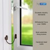 XFORT Viper Thumbturn Locking Cable Window Restrictor in Brown, Keyless