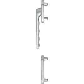 HOPPE LIÈGE 3419860 Balcony Door Handle Half Fitting Flat Exterior Silver Anodised