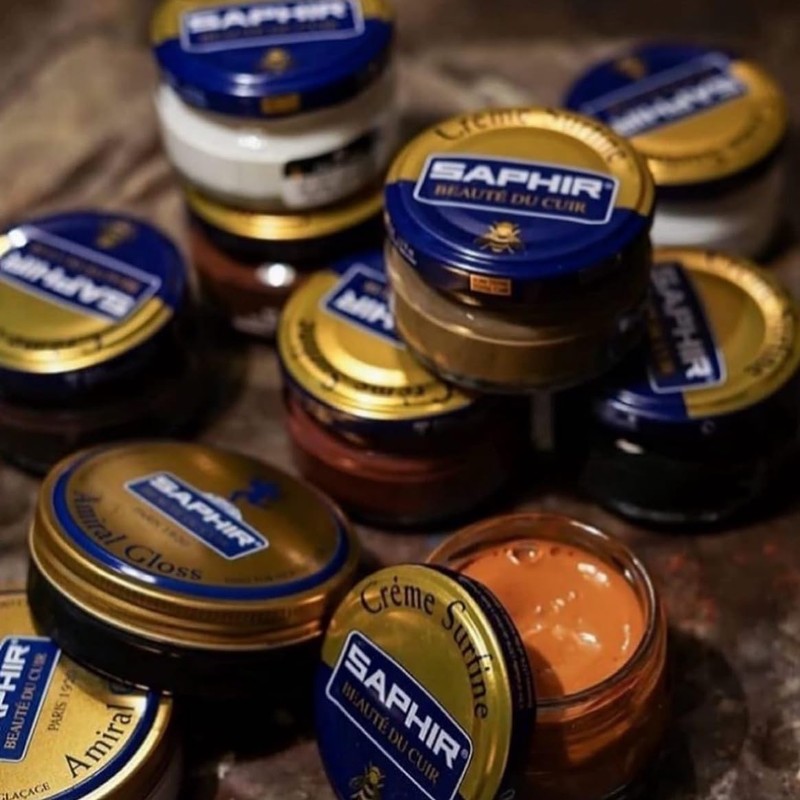 Saphir Creme Surfine Pommadier Shoe Polish - Beeswax Cream for