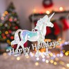 VFM e-Store - Christmas Tree Decoration Iridescent Acrylic Unicorn X