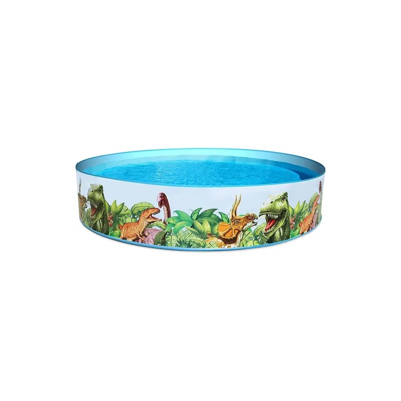Alberca Circular Infantil De Dinosaurios Grande De 244 Cm