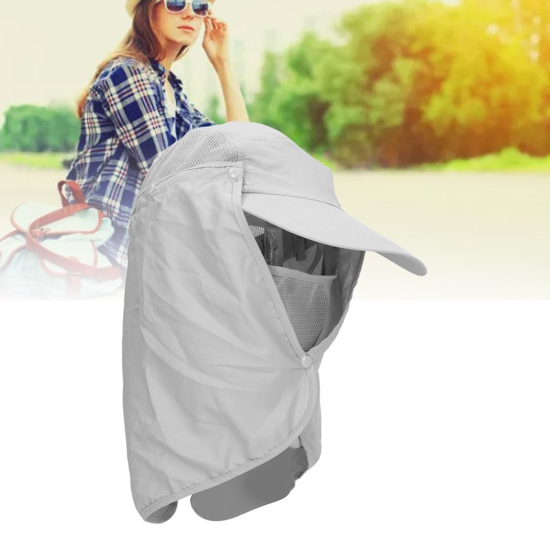 Outdoor Sunscreen Hat Ventilate Adjustable Removable Sun Protection Wide Brim