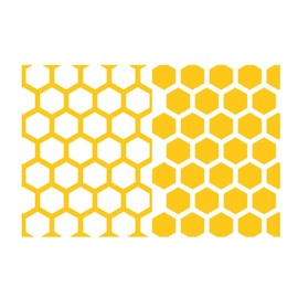 ANSAI Hojas de cinta adhesiva hexagonal precortadas para modelos a escala, 116 x 240 mm (M)