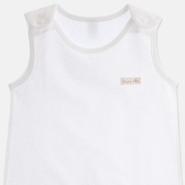 100% Organic Cotton Baby Sleeping Mesh Jacquard Vest Soft Wearable Blanket Summer (US, Age, 6 Months, 12 Months, Off White)