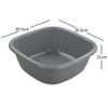 DynkoNA 4 Grey 8 Quart Wash Basins, Small Plastic Tub