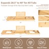 Realgulf Bamboo Bathtub Tray | Splash-Proof Adjustable (28-40 Inch) |