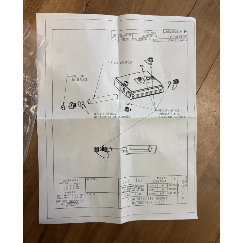 Teledyne Isco 2150 Area Velocity Flow Module Maintenance Kit