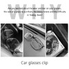 OFBAND Magnetic Sunglass Holder for Visor, PU Leather Car Organizer,