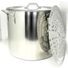 60 Quart Stainless Steel Stock Pot with Rack & Lid