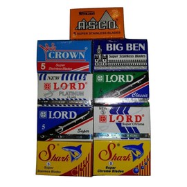 45 Lord Shark ASCO BIGBEN Crown DE Blade Sampler 9E